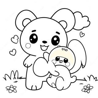 Pagina Para Colorir Amigos Rilakkuma E Cinnamoroll Fofos 8546-7001