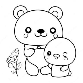 Pagina Para Colorir Amigos Rilakkuma E Cinnamoroll Fofos 8546-7002