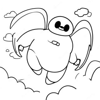 Pagina Para Colorir Baymax Voando No Ceu 8586-7035