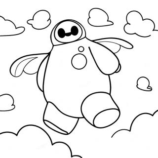 Pagina Para Colorir Baymax Voando No Ceu 8586-7036