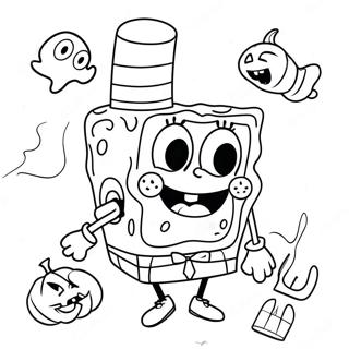 Pagina Para Colorir Do Spongebob De Halloween 8625-7062