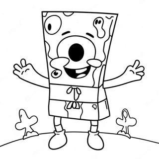 Pagina Para Colorir Do Spongebob Em Um Fantasia Assustadora 8626-7068