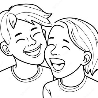 Pagina Para Colorir De Dois Melhores Amigos Rindo Juntos 8646-7081