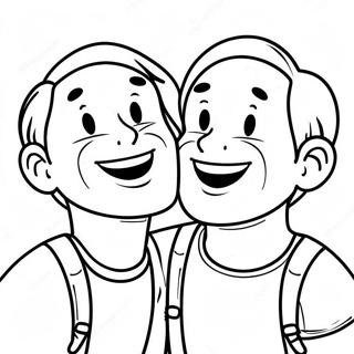 Pagina Para Colorir De Dois Melhores Amigos Rindo Juntos 8646-7082