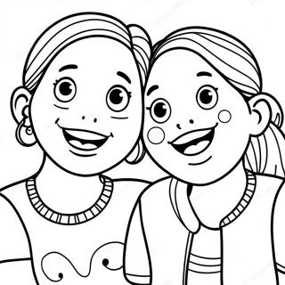 Pagina Para Colorir De Dois Melhores Amigos Rindo Juntos 8646-7083