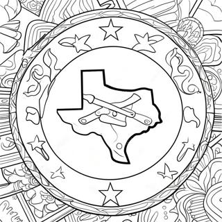 Pagina Para Colorir Da Bandeira Do Estado Do Texas 8675-7103