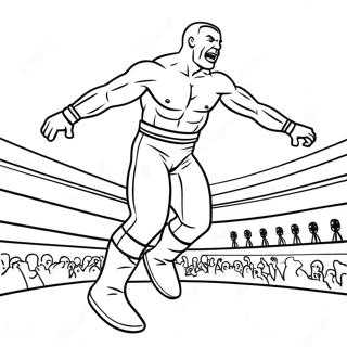 Pagina Para Colorir Do Lutador Da Wwe Pulando Sobre O Oponente 8696-7123