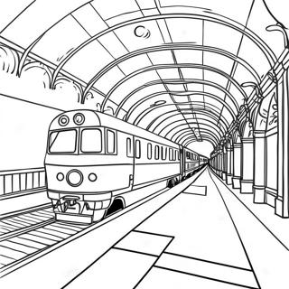 Pagina Para Colorir Da Estacao De Trem Colorida 872-697