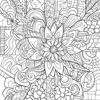 Pagina Para Colorir Padroes De Mosaico Coloridos 8807-7201