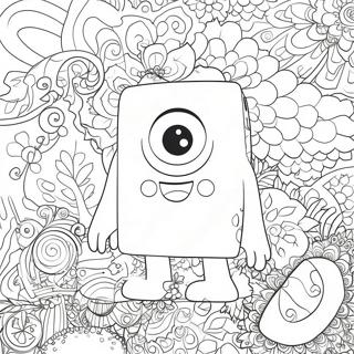 Pagina Para Colorir Wubbox Com Padroes Coloridos 8827-7219