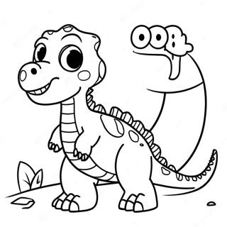 Pagina Para Colorir Da Letra D Com Dinossauro 882-706