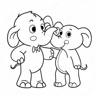 Pagina Para Colorir Do Elefante E Do Porquinho 8896-7272