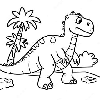 Pagina Para Colorir Da Aventura Dos Dinossauros 8966-7327