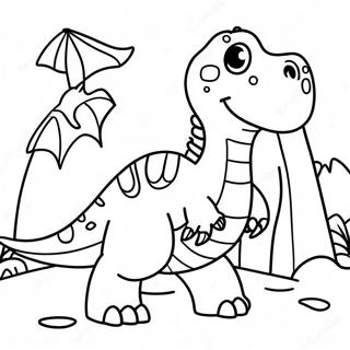 Pagina Para Colorir Da Aventura Dos Dinossauros 8966-7328