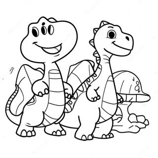 Pagina Para Colorir Da Familia Dinossauro Colorida 8967-7330