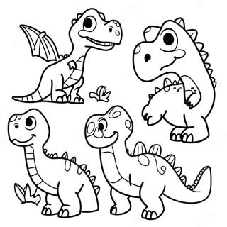 Pagina Para Colorir Da Familia Dinossauro Colorida 8967-7331