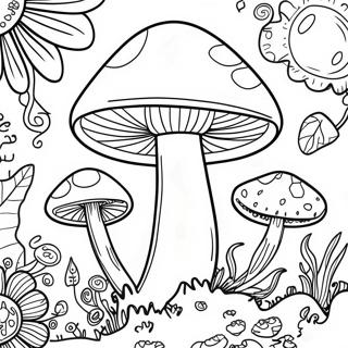 Pagina Para Colorir Do Cogumelo Psicodelico Colorido 8977-7338