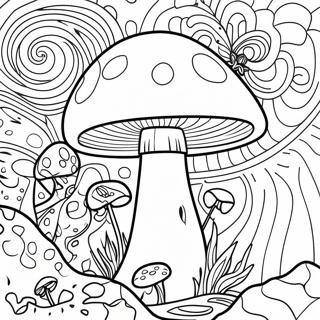 Pagina Para Colorir Do Cogumelo Psicodelico Colorido 8977-7339