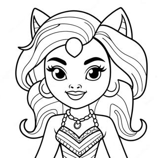 Pagina Para Colorir Da Clawdeen Wolf Do Monster High 8996-7350