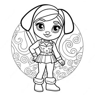 Pagina Para Colorir Da Clawdeen Wolf Com Traje Estiloso 8997-7353