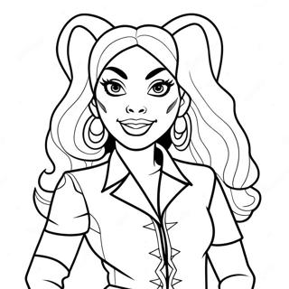 Pagina Para Colorir Da Clawdeen Wolf Com Traje Estiloso 8997-7355