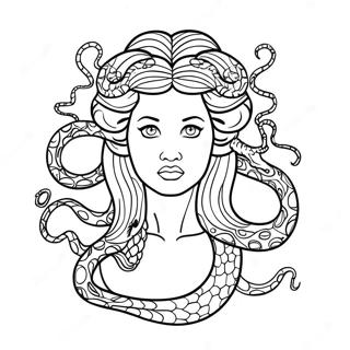 Pagina Para Colorir Da Mitica Medusa Com Cobras 9097-7433