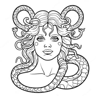 Pagina Para Colorir Da Mitica Medusa Com Cobras 9097-7435