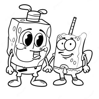 Spongebob E Patrick Páginas Para Colorir