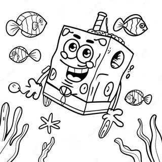 Pagina Para Colorir Da Aventura Subaquatica Do Spongebob Squarepants 912-731