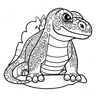 Dragão De Komodo Páginas Para Colorir