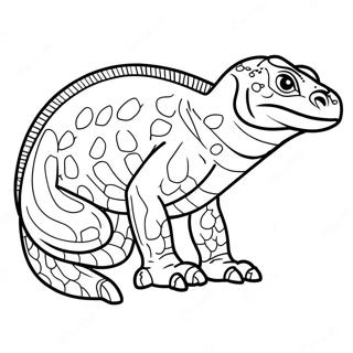 Pagina Para Colorir Do Dragao De Komodo Realista 9147-7473