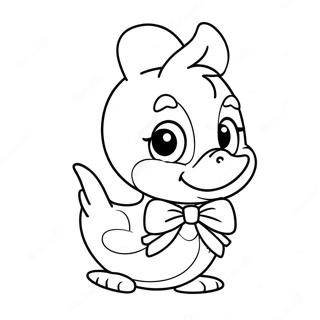 Pagina Para Colorir Da Daisy Duck Fofa Com Um Laco 922-738