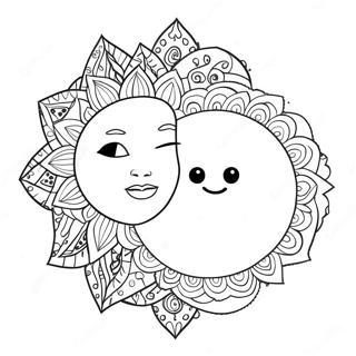 Pagina Para Colorir Sol E Lua Boemios 9236-7543