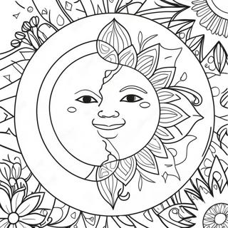 Pagina Para Colorir Sol E Lua Boemios 9236-7544