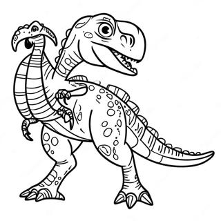 Pagina Para Colorir Do Velociraptor Detalhado 932-747