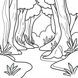 Pagina Para Colorir Do Ecossistema Da Floresta Colorida 9357-7641