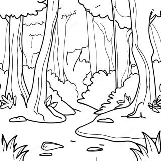 Pagina Para Colorir Do Ecossistema Da Floresta Colorida 9357-7642