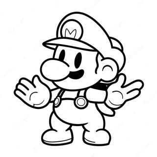 Paper Mario Páginas Para Colorir