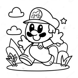 Pagina Para Colorir Da Aventura Alegre Do Paper Mario 9367-7649