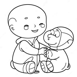 Pagina Para Colorir Do Caillou Com Seu Brinquedo Favorito 9427-7697