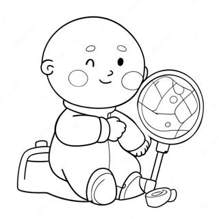 Pagina Para Colorir Do Caillou Com Seu Brinquedo Favorito 9427-7698