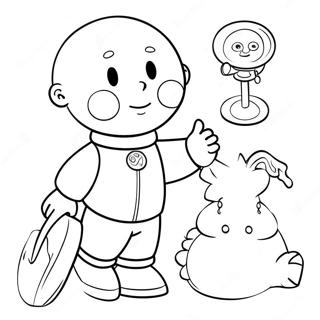 Pagina Para Colorir Do Caillou Com Seu Brinquedo Favorito 9427-7699