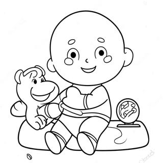 Pagina Para Colorir Do Caillou Com Seu Brinquedo Favorito 9427-7700