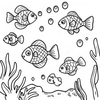 Pagina Para Colorir De Peixes Coloridos Nadando Em Recifes De Coral 9537-7781