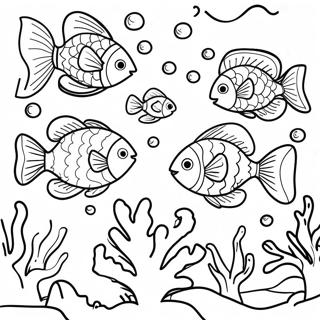 Pagina Para Colorir De Peixes Coloridos Nadando Em Recifes De Coral 9537-7782