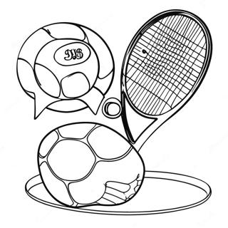 Pagina Para Colorir De Raquete E Bola De Tenis 9546-7786