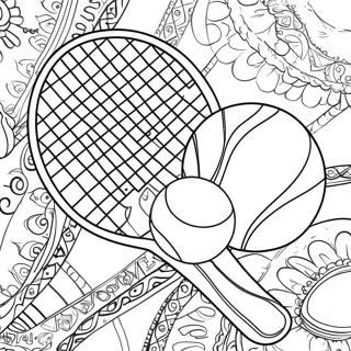 Pagina Para Colorir De Raquete E Bola De Tenis 9546-7787