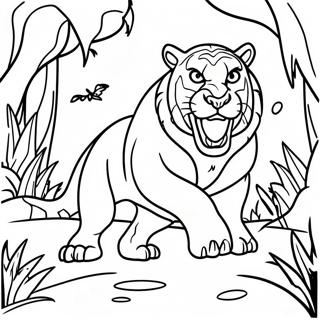 Pagina Para Colorir Do Predador Feroz Na Selva 9617-7846