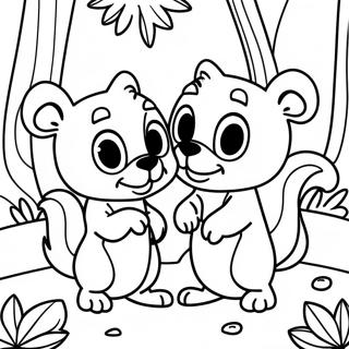 Pagina Para Colorir Do Chip E Dale Na Floresta 9687-7901