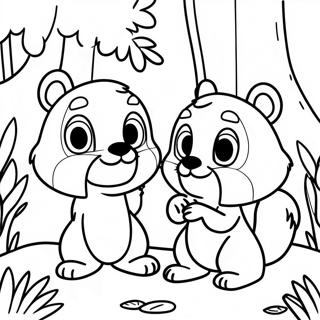 Pagina Para Colorir Do Chip E Dale Na Floresta 9687-7902